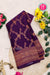 PURE KADDI BANARASI CREPE SILK SAREE-Purple-PA29680