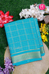 Pure Mysore Crepe Silk Saree-Skyblue-PA26341