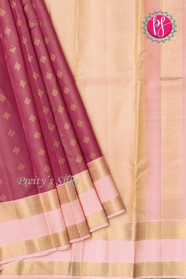Pure Kanchipuram Silk Saree-Darkpink And Lightpink-PF81343