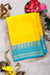 Pure Mysore Crepe Silk Saree-Yellow And Skyblue-PA26566