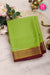 Pure Mysore Crepe Silk Saree-Parrotgreen And Marron-PA22316