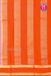 Pure Mysore Crepe Silk Saree -Deep Rose And Orange-PF86048
