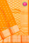 Pure Kanchipuram Silk Saree-Marigold-PA27609
