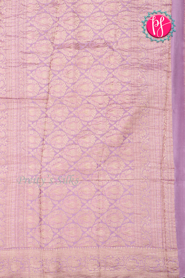 PURE KADDI BANARASI GEORGETTE SILK SAREE-Mauve-PA23833