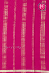 Pure Mysore Crepe Silk Saree (With singlechecks)-Pink -PA10730