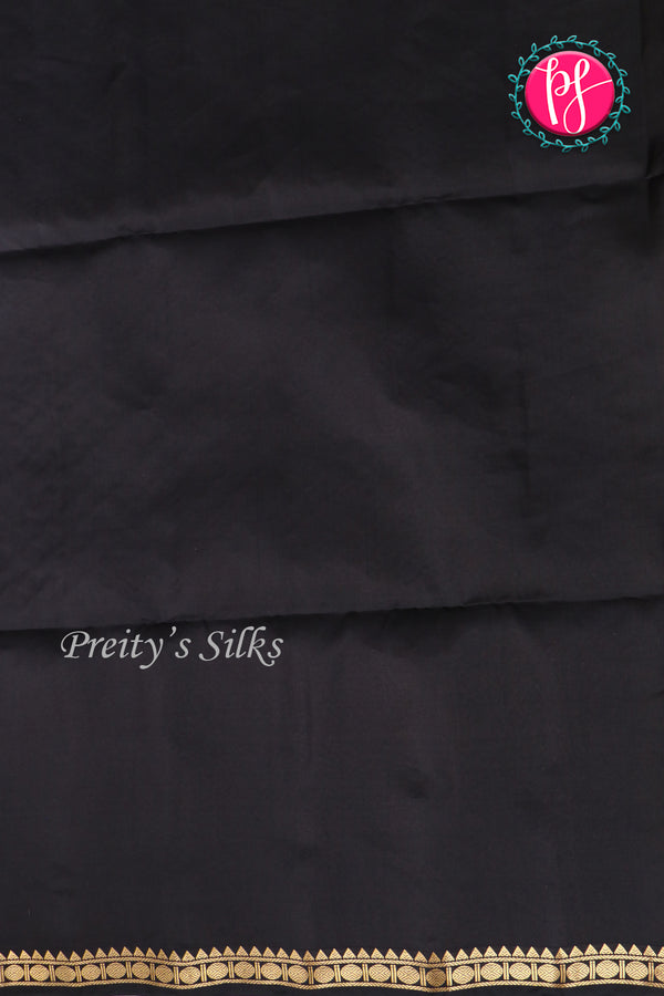 Kanchipuram Soft Silk Saree-Lightolivegreen And Black-PA20267