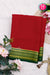 Pure Mysore Crepe Silk Saree-CrimsonRed And Bottlegreen-PA28981