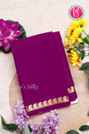 Pure Mysore Crepe Silk Saree-Purple-PA21766
