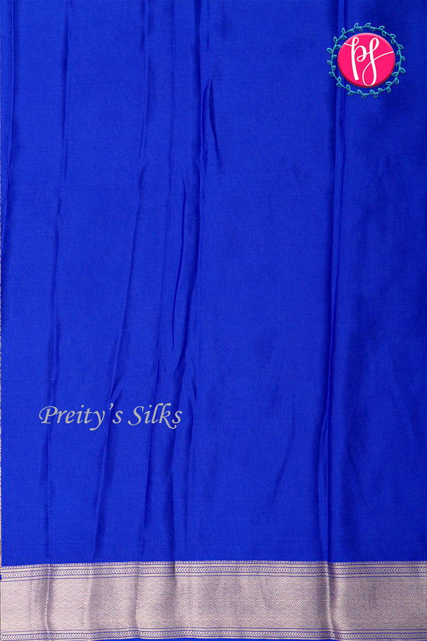 Pure Designer Crepe Silk Saree-Royalblue-PA20203