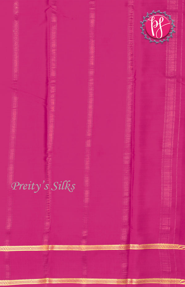 Pure Mysore Crepe Silk Saree With Bentex Border-MejentaPink-PF46791