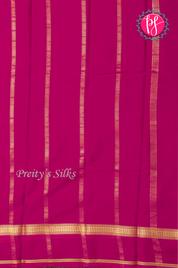 Pure Mysore Crepe Silk Saree-Mejentapink-PA21800