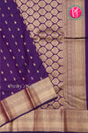 Pure Kanchipuram Silk Saree-Imperial Purple-PA27609