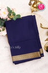 Pure Mysore Crepe Silk Saree-Navyblue-PA33565