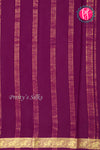 Pure Mysore Crepe Silk Saree-Deepwine-PA19804