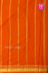 Pure Mysore Crepe Silk Saree-Orange-PA21845