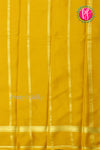 Pure Mysore Crepe Silk Saree-Mustardyellow-PA21800