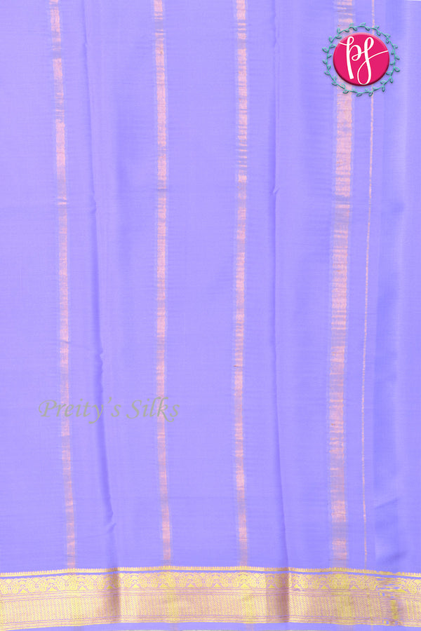 Pure Mysore Crepe Silk Saree-Light Pastel Lavender-PF84310
