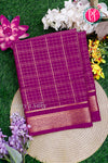 Pure Mysore Crepe Silk Saree-Purple- PA26341