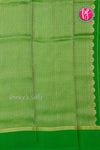 Pure Mysore Crepe Silk Saree Contrast PlainBorder -Red And Green-PA10788
