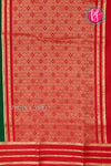 Pure Mysore Crepe Silk Saree -Bottle Green And Red-PA01187
