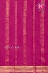 Pure Mysore Crepe Silk Saree -Royalblue And Pink Green-PA01213
