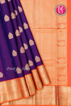 Pure Kanchipuram Silk Saree-Purple And Orange-PF81242