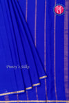 Pure Mysore Crepe Silk Saree -Royalblue-PF84178