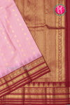 Pure Kanchipuram Silk Saree-Lightpink And Dark Red-PA23514
