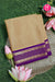 Pure Mysore Crepe Silk Saree-Tan And Purple-PA34176
