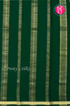Pure Mysore Crepe Silk Saree-Singlechecks-Bottlegreen-PA20527
