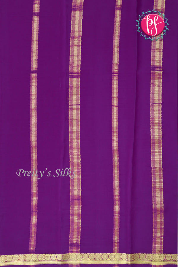 Pure Mysore Crepe Silk Saree -Purple-PA11134