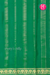 Pure Mysore Crepe Silk Saree-Gandaberunda Border-Green-PA20598