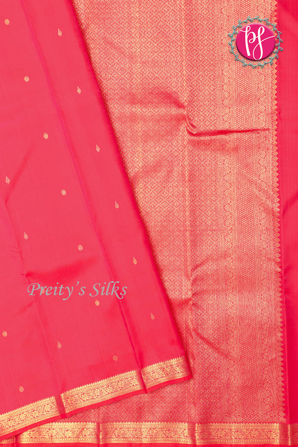 Pure Kanchipuram Silk Saree-Pink-PF07083