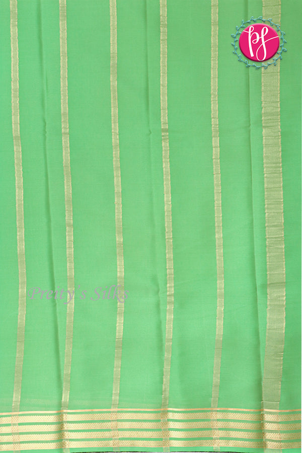 Pure Mysore Crepe Silk Saree -Pastelgreen-PA03145