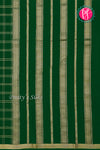 Pure Mysore Crepe Silk Saree-Doublechecks-Bottlegreen-PA20527