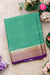 Pure Mysore Crepe Silk Saree-Sea Green And Purple-PA22436