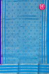 Pure Mysore Crepe Silk Saree -Royalblue And Deep Teal- PA01187