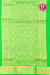 Pure Mysore Crepe Silk Saree -Parrotgreen -PF85868