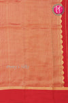 Pure Mysore Crepe Silk Saree Contrast PlainBorder -Green And Red-PA10788