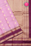Pure Kanchipuram Silk Saree-Lilac Pink And Deepwine-PA27124