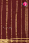 Pure Mysore Crepe Silk Saree-Rustorange And Marron-PA19913