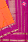 Kanchipuram Soft Silk Saree-Orange And Mejentapink-PA20390