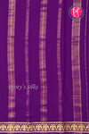 Pure Mysore Crepe Silk Saree-Gandaberunda Border-Purple-PA20598