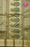 Pure Kanchipuram Brocade Silk Saree-Dark Green-PF58659