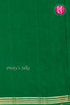 Pure Mysore Crepe Silk Saree-Red And Green-PA19960