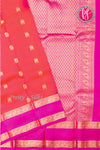 HalfPure Kanchipuram Silk Saree-Orange And Pink-PF59089