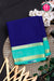 Pure Mysore Crepe Silk Saree-Navyblue And Seagreen-PA22264