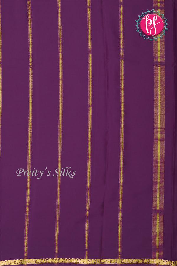 Pure Mysore Crepe Silk Saree -Wine-PF84177