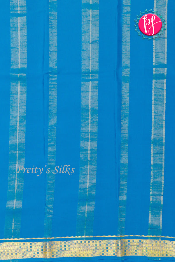Pure Mysore Crepe Silk Saree-Anandablue-PA20890