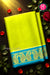 Pure Mysore Crepe Silk Saree -Olive green And Teal blue-PA47159